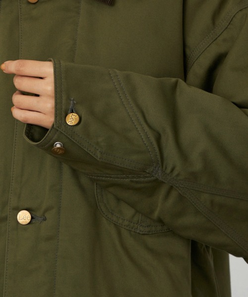 Lee（リー）の「Lee/リー ロコジャケット アウター 裏キルト（カバーオール・レディース・ブルー/オリーブ/インディゴブルー・MEDIUM/SMALL）」の15枚目の写真