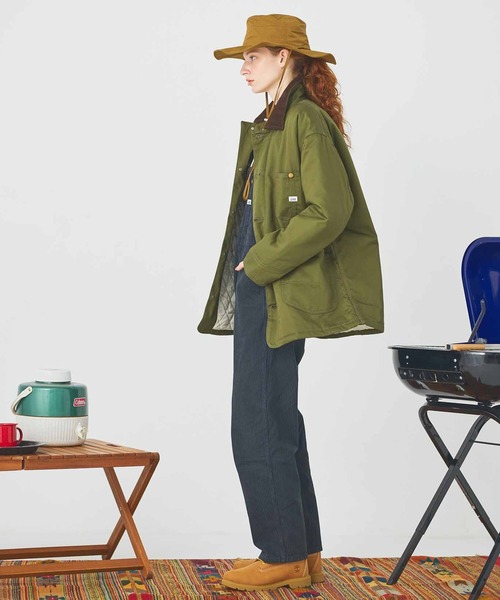 Lee（リー）の「Lee/リー ロコジャケット アウター 裏キルト（カバーオール・レディース・ブルー/オリーブ/インディゴブルー・MEDIUM/SMALL）」の20枚目の写真