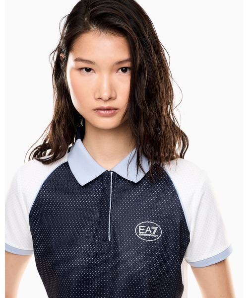 EMPORIO ARMANI EA7(エンポリオアルマーニイーエーセブン)の「【エンポリオ アルマーニ EA7】Golf Pro ポロシャツ VENTUS7テクニカルファブリック(ポロシャツ・レディース・ネイビー系・LARGE/MEDIUM/SMALL)」の3枚目の写真
