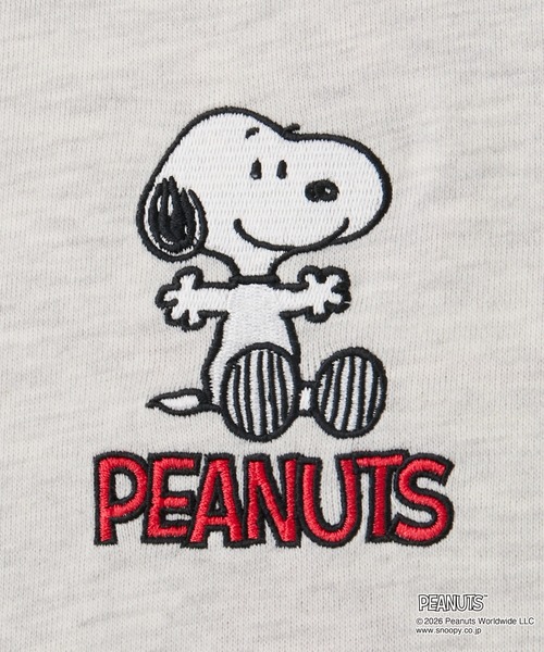 PEANUTS / SNOOPY】別注 ピーナッツ スヌーピー 刺繍プリント ジップ