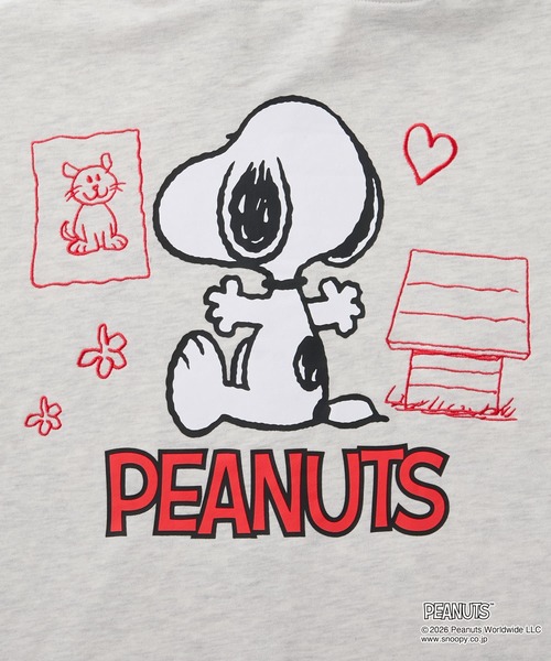 PEANUTS / SNOOPY】別注 ピーナッツ スヌーピー 刺繍プリント ジップ