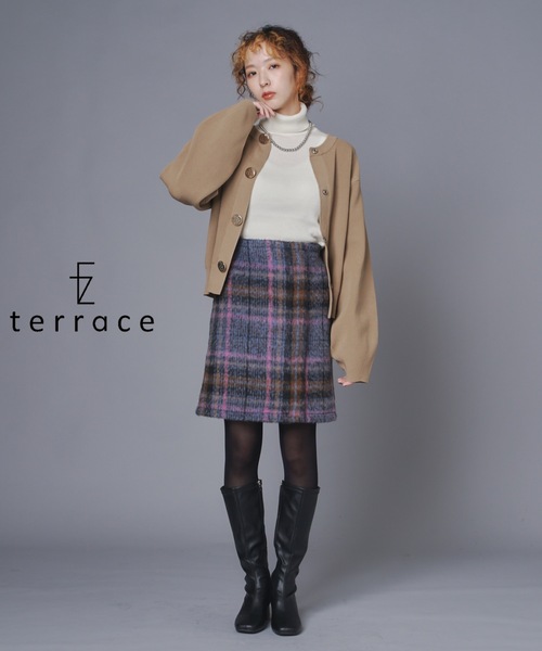 セール】シャギーチェックミニスカート（スカート）｜terrace（テラス