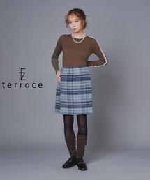 シャギーチェックミニスカート