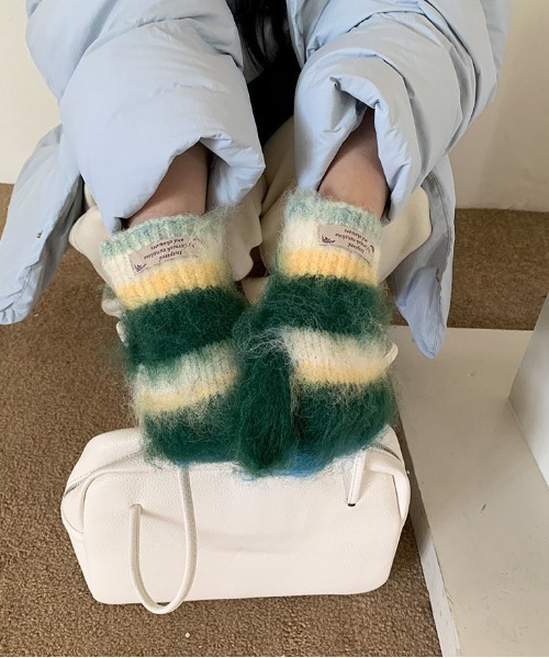WEGO（ウィゴー）の「WEGO/冬新作カラフルボーダーモヘアシャギーミトン/手袋（手袋・レディース・その他2/その他1/その他5/その他3/その他4・FREE）」の17枚目の写真