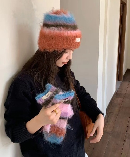 WEGO（ウィゴー）の「WEGO/冬新作カラフルボーダーモヘアシャギーミトン/手袋（手袋・レディース・その他2/その他1/その他5/その他3/その他4・FREE）」の11枚目の写真