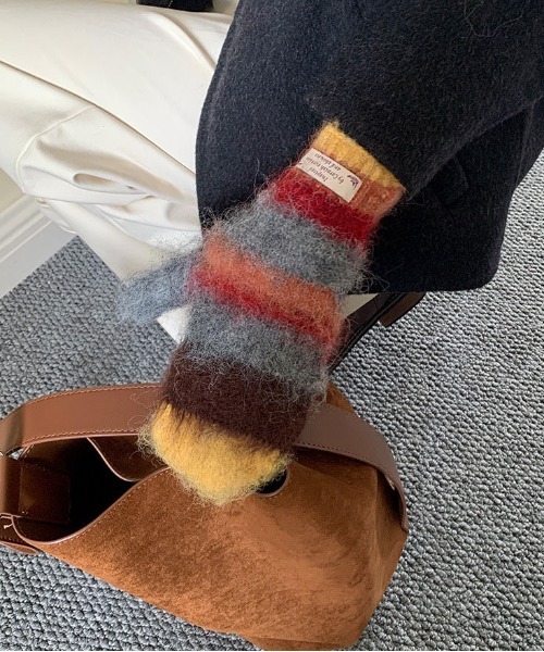 WEGO（ウィゴー）の「WEGO/冬新作カラフルボーダーモヘアシャギーミトン/手袋（手袋・レディース・その他2/その他1/その他5/その他3/その他4・FREE）」の21枚目の写真