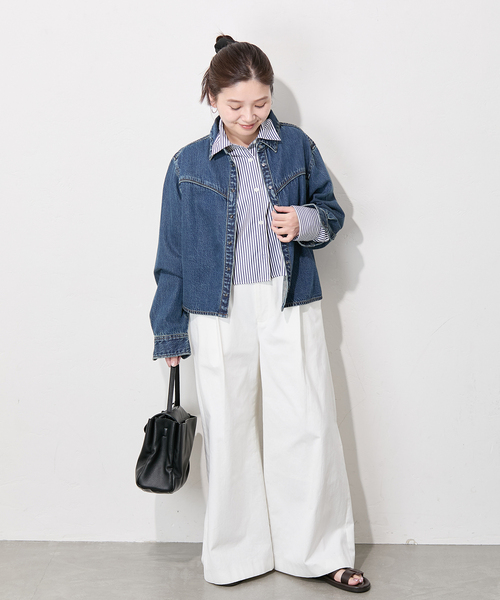 JOURNAL STANDARD(ジャーナルスタンダード)の「別注【LEVI’S(R)/リーバイス(R)】 for JS LOGAN SHACKET(デニムジャケット・レディース・ライトブルー・X-LARGE/MEDIUM)」の7枚目の写真