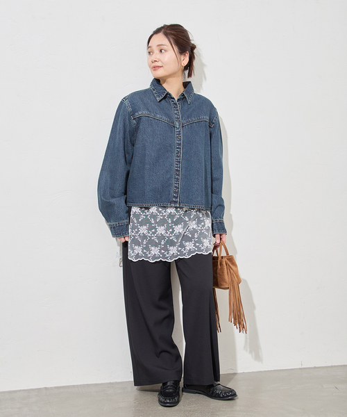 JOURNAL STANDARD(ジャーナルスタンダード)の「別注【LEVI’S(R)/リーバイス(R)】 for JS LOGAN SHACKET(デニムジャケット・レディース・ライトブルー・X-LARGE/MEDIUM)」の8枚目の写真