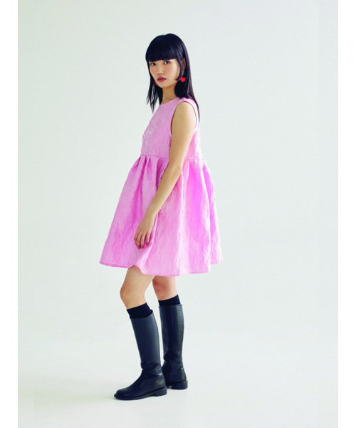 BOMNAL BOUTIQUE（ボムナルブティック）の「ジャカードミニドレス_ピンク（ワンピース・レディース・その他・SMALL/MEDIUM）」の3枚目の写真