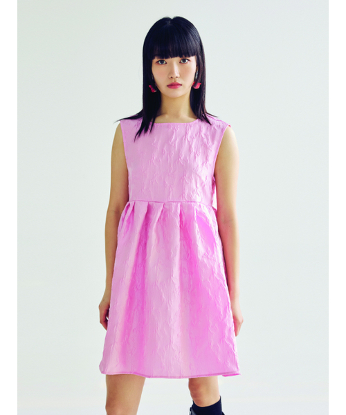 BOMNAL BOUTIQUE（ボムナルブティック）の「ジャカードミニドレス_ピンク（ワンピース・レディース・その他・SMALL/MEDIUM）」の4枚目の写真