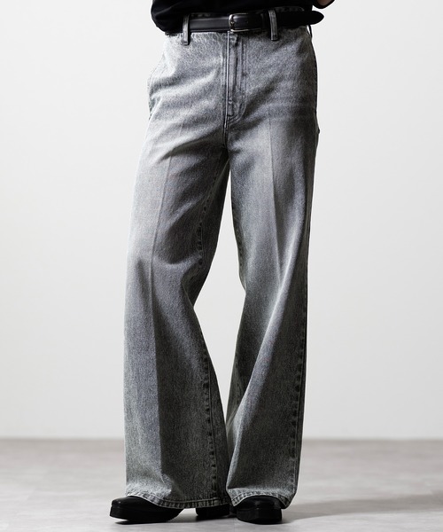 CLEL】Vintage Design Semi-wide Flare Denim Pants / ヴィンテージ