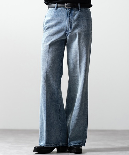 CLEL（クレイル）の「【CLEL】Vintage Design Semi-wide Flare Denim