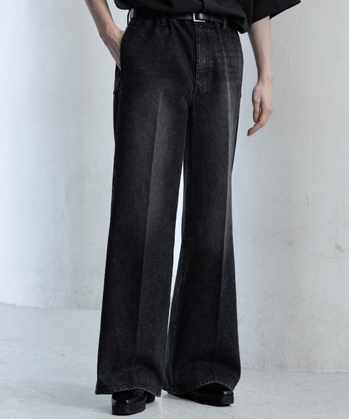 【CLEL】Vintage Design Semi-wide Flare Denim Pants / ヴィンテージデザイン セミワイドフレアデニムパンツ(デニムパンツ)|CLEL(クレイル)