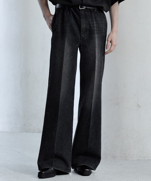 【CLEL】Vintage Design Semi-wide Flare Denim Pants / ヴィンテージデザイン セミワイドフレアデニムパンツ(デニムパンツ)|CLEL(クレイル)