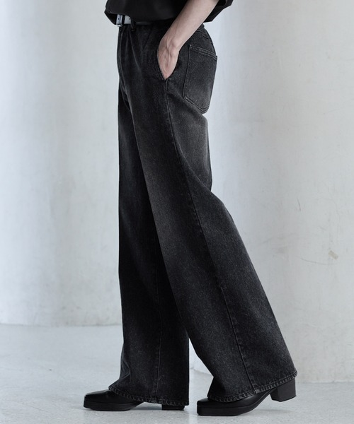 【CLEL】Vintage Design Semi-wide Flare Denim Pants / ヴィンテージデザイン セミワイドフレアデニムパンツ(デニムパンツ)|CLEL(クレイル)