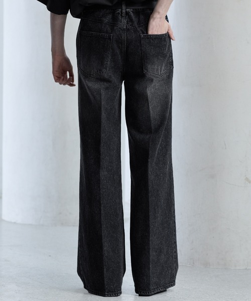 【CLEL】Vintage Design Semi-wide Flare Denim Pants / ヴィンテージデザイン セミワイドフレアデニムパンツ(デニムパンツ)|CLEL(クレイル)