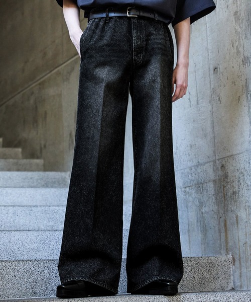【CLEL】Vintage Design Semi-wide Flare Denim Pants / ヴィンテージデザイン セミワイドフレアデニムパンツ(デニムパンツ)|CLEL(クレイル)