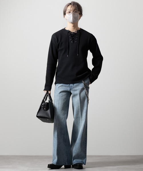 【CLEL】Vintage Design Semi-wide Flare Denim Pants / ヴィンテージデザイン セミワイドフレアデニムパンツ(デニムパンツ)|CLEL(クレイル)