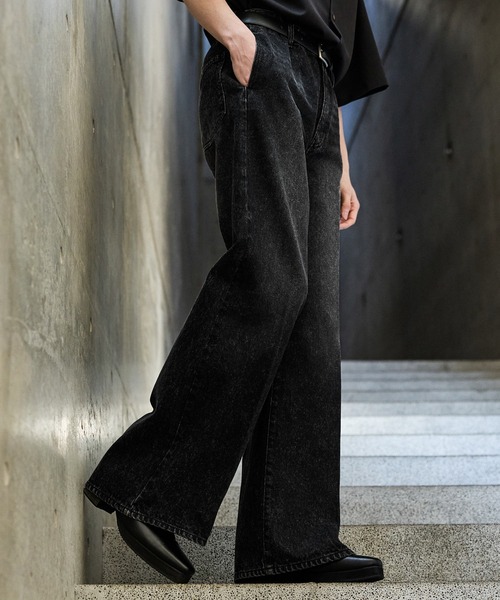 【CLEL】Vintage Design Semi-wide Flare Denim Pants / ヴィンテージデザイン セミワイドフレアデニムパンツ(デニムパンツ)|CLEL(クレイル)