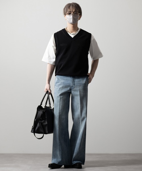 【CLEL】Vintage Design Semi-wide Flare Denim Pants / ヴィンテージデザイン セミワイドフレアデニムパンツ(デニムパンツ)|CLEL(クレイル)
