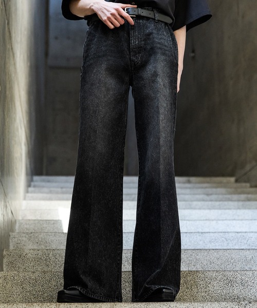 【CLEL】Vintage Design Semi-wide Flare Denim Pants / ヴィンテージデザイン セミワイドフレアデニムパンツ(デニムパンツ)|CLEL(クレイル)
