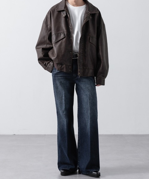 【CLEL】Vintage Design Semi-wide Flare Denim Pants / ヴィンテージデザイン セミワイドフレアデニムパンツ(デニムパンツ)|CLEL(クレイル)