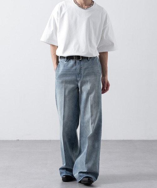 【CLEL】Vintage Design Semi-wide Flare Denim Pants / ヴィンテージデザイン セミワイドフレアデニムパンツ(デニムパンツ)|CLEL(クレイル)