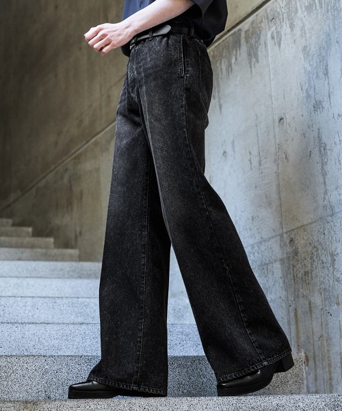 【CLEL】Vintage Design Semi-wide Flare Denim Pants / ヴィンテージデザイン セミワイドフレアデニムパンツ(デニムパンツ)|CLEL(クレイル)