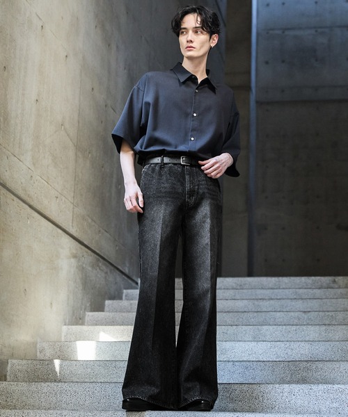 【CLEL】Vintage Design Semi-wide Flare Denim Pants / ヴィンテージデザイン セミワイドフレアデニムパンツ(デニムパンツ)|CLEL(クレイル)