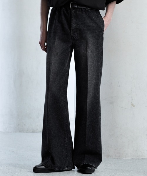 【CLEL】Vintage Design Semi-wide Flare Denim Pants / ヴィンテージデザイン セミワイドフレアデニムパンツ(デニムパンツ)|CLEL(クレイル)