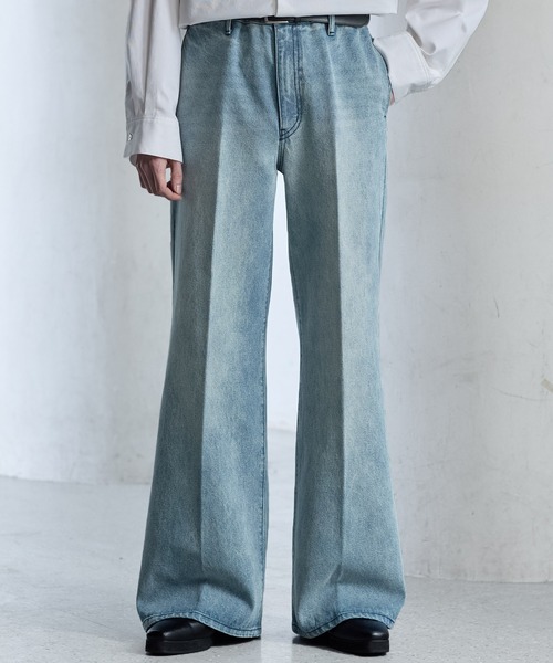【CLEL】Vintage Design Semi-wide Flare Denim Pants / ヴィンテージデザイン セミワイドフレアデニムパンツ(デニムパンツ)|CLEL(クレイル)