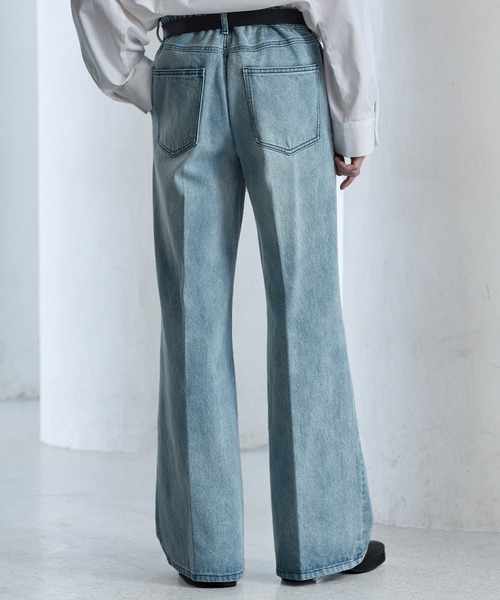【CLEL】Vintage Design Semi-wide Flare Denim Pants / ヴィンテージデザイン セミワイドフレアデニムパンツ(デニムパンツ)|CLEL(クレイル)