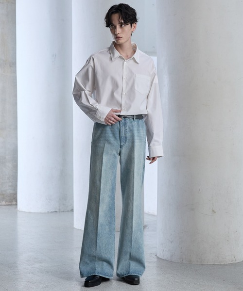 【CLEL】Vintage Design Semi-wide Flare Denim Pants / ヴィンテージデザイン セミワイドフレアデニムパンツ(デニムパンツ)|CLEL(クレイル)