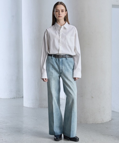 【CLEL】Vintage Design Semi-wide Flare Denim Pants / ヴィンテージデザイン セミワイドフレアデニムパンツ(デニムパンツ)|CLEL(クレイル)