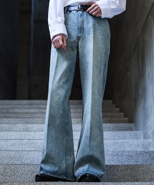 【CLEL】Vintage Design Semi-wide Flare Denim Pants / ヴィンテージデザイン セミワイドフレアデニムパンツ(デニムパンツ)|CLEL(クレイル)