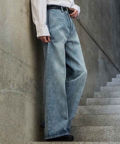 【CLEL】Vintage Design Semi-wide Flare Denim Pants / ヴィンテージデザイン セミワイドフレアデニムパンツ(デニムパンツ)|CLEL(クレイル)