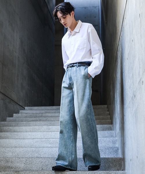 【CLEL】Vintage Design Semi-wide Flare Denim Pants / ヴィンテージデザイン セミワイドフレアデニムパンツ(デニムパンツ)|CLEL(クレイル)