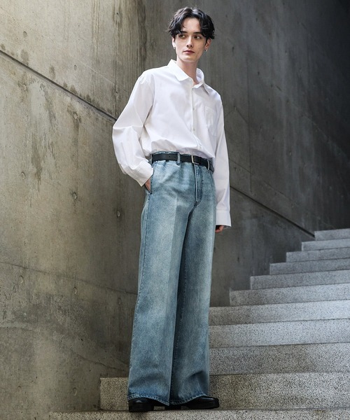 【CLEL】Vintage Design Semi-wide Flare Denim Pants / ヴィンテージデザイン セミワイドフレアデニムパンツ(デニムパンツ)|CLEL(クレイル)