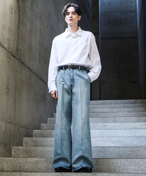 【CLEL】Vintage Design Semi-wide Flare Denim Pants / ヴィンテージデザイン セミワイドフレアデニムパンツ(デニムパンツ)|CLEL(クレイル)