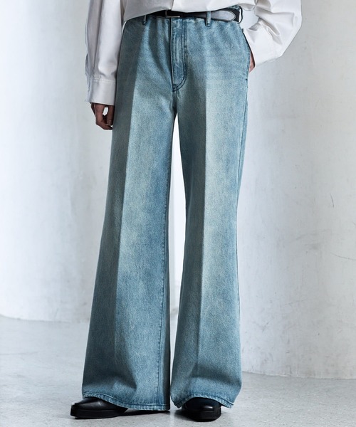 【CLEL】Vintage Design Semi-wide Flare Denim Pants / ヴィンテージデザイン セミワイドフレアデニムパンツ(デニムパンツ)|CLEL(クレイル)