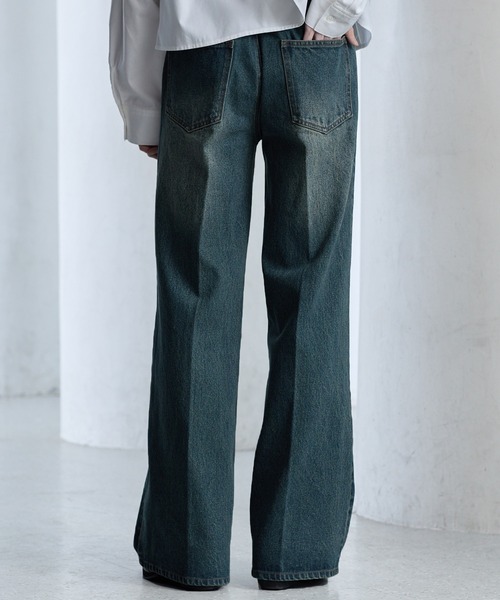 【CLEL】Vintage Design Semi-wide Flare Denim Pants / ヴィンテージデザイン セミワイドフレアデニムパンツ(デニムパンツ)|CLEL(クレイル)