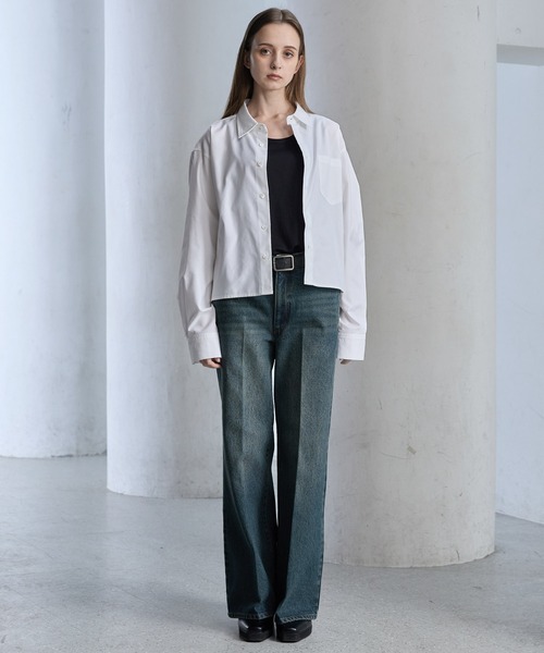 【CLEL】Vintage Design Semi-wide Flare Denim Pants / ヴィンテージデザイン セミワイドフレアデニムパンツ(デニムパンツ)|CLEL(クレイル)