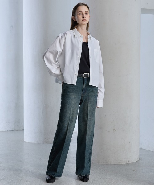 【CLEL】Vintage Design Semi-wide Flare Denim Pants / ヴィンテージデザイン セミワイドフレアデニムパンツ(デニムパンツ)|CLEL(クレイル)