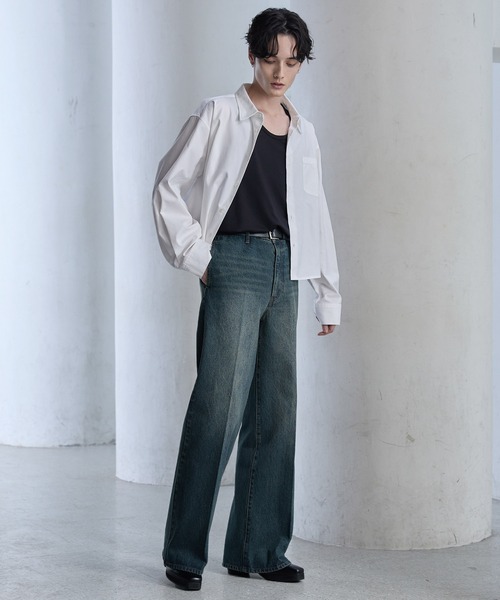 【CLEL】Vintage Design Semi-wide Flare Denim Pants / ヴィンテージデザイン セミワイドフレアデニムパンツ(デニムパンツ)|CLEL(クレイル)