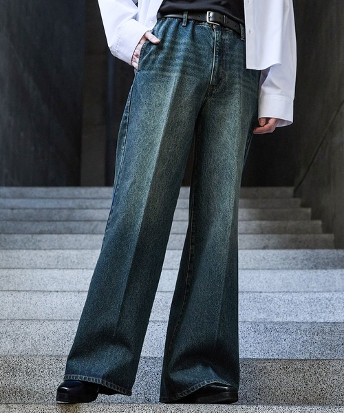 【CLEL】Vintage Design Semi-wide Flare Denim Pants / ヴィンテージデザイン セミワイドフレアデニムパンツ(デニムパンツ)|CLEL(クレイル)