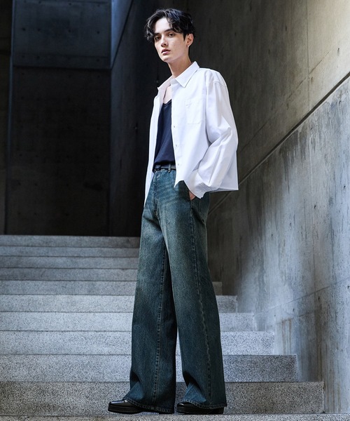 【CLEL】Vintage Design Semi-wide Flare Denim Pants / ヴィンテージデザイン セミワイドフレアデニムパンツ(デニムパンツ)|CLEL(クレイル)