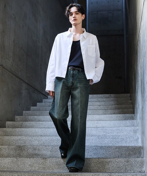 【CLEL】Vintage Design Semi-wide Flare Denim Pants / ヴィンテージデザイン セミワイドフレアデニムパンツ(デニムパンツ)|CLEL(クレイル)