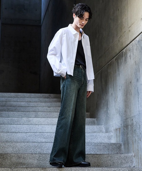 【CLEL】Vintage Design Semi-wide Flare Denim Pants / ヴィンテージデザイン セミワイドフレアデニムパンツ(デニムパンツ)|CLEL(クレイル)
