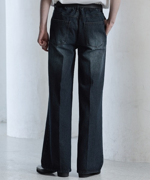 【CLEL】Vintage Design Semi-wide Flare Denim Pants / ヴィンテージデザイン セミワイドフレアデニムパンツ(デニムパンツ)|CLEL(クレイル)