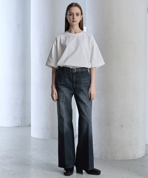【CLEL】Vintage Design Semi-wide Flare Denim Pants / ヴィンテージデザイン セミワイドフレアデニムパンツ(デニムパンツ)|CLEL(クレイル)